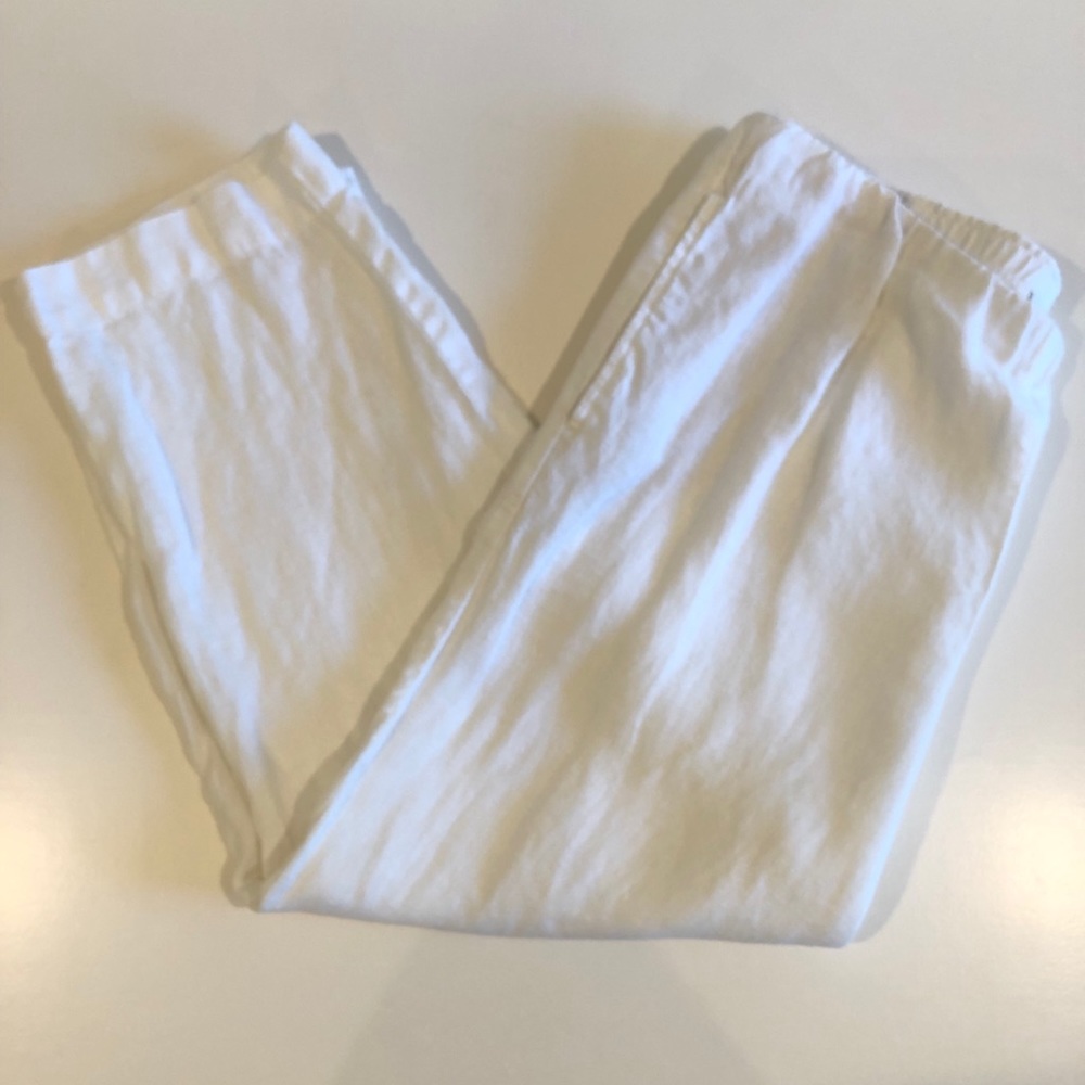 🍉 J. Jill Pure Jill White Linen Pants Sz. S